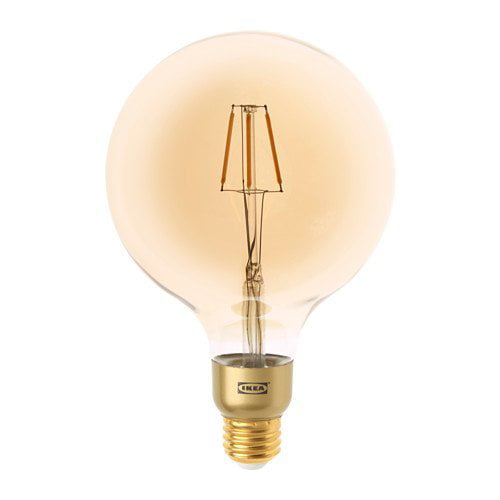 LUNNOM LED bulb E26 400 lumen dimmable globe brown clear glass 